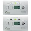 imageKidde Carbon Monoxide Detector with 10Year Battery Digital Display 3 LEDs Replacement Indicator Peak Level Memory 2 Pack2 packs