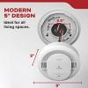 imageKidde Hardwired Smoke Detector 10Year Battery Backup Voice Alerts Interconnectable LED Warning Light Indicators