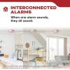 imageKidde Hardwired Smoke Detector AA Battery Backup Interconnectable LED Warning Light Indicators 4 Pack4 Pack