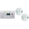 imageKidde Carbon Monoxide Detector with 10Year Battery Digital Display 3 LEDs Replacement Indicator Peak Level Memory 2 Pack1 pack