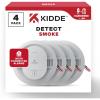 imageKidde Hardwired Smoke Detector AA Battery Backup Interconnectable LED Warning Light Indicators 4 Pack4 Pack