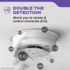 imageKidde Hardwired Smoke ampamp Carbon Monoxide Detector 10Year Battery Backup Voice Alerts Interconnectable LED Warning Light Indicators 2 Pack2 Pack