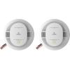 imageKidde Hardwired Smoke ampamp Carbon Monoxide Detector AA Battery Backup Voice Alerts Interconnectable LED Warning Light Indicators White6th Edition