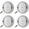 imageKidde Hardwired Smoke ampamp Carbon Monoxide Detector AA Battery Backup Voice Alerts Interconnectable LED Warning Light Indicators White6th Edition