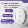 imageKidde Hardwired Smoke ampamp Carbon Monoxide Detector AA Battery Backup Voice Alerts Interconnectable LED Warning Light Indicators White9th Edition