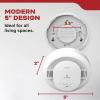 imageKidde Smoke Detector 10Year Battery Powered Voice Alerts LED Warning Light IndicatorsWhite