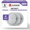 imageKidde Smoke ampamp Carbon Monoxide Detector 10Year Battery Powered Voice Alerts LED Warning Light Indicators 2 Pack9th Edition