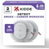 imageKidde Hardwired Smoke ampamp Carbon Monoxide Detector 10Year Battery Backup Voice Alerts Interconnectable LED Warning Light Indicators 2 Pack2 Pack