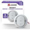 imageKidde Hardwired Smoke ampamp Carbon Monoxide Detector AA Battery Backup Smoke Alarm Interconnectable LED Warning Light Indicators 2 Pack9th Edition