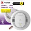 imageKidde Hardwired Smoke ampamp Carbon Monoxide Detector AA Battery Backup Voice Alerts Interconnectable LED Warning Light Indicators White6th Edition