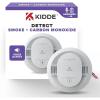 imageKidde Hardwired Smoke ampamp Carbon Monoxide Detector AA Battery Backup Voice Alerts Interconnectable LED Warning Light Indicators White9th Edition