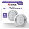 imageKidde Smoke ampamp Carbon Monoxide Detector 10Year Battery Powered Voice Alerts LED Warning Light Indicators 2 Pack9th Edition