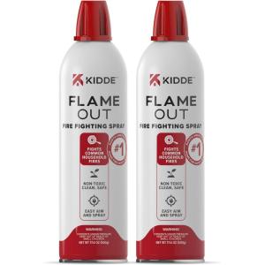 imageKidde Flame Out Fire Fighting Spray 14oz for Home Use Kitchens Dorms Apartments 2 Pack