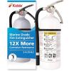 imageKidde Mariner 10 Marine Fire Extinguisher for Boats ampamp Watercrafts 10BC 4 Lbs Coast Guard Approved Strap Bracket Included WhiteMAR210