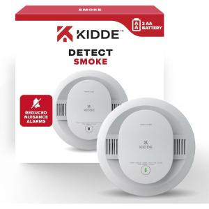 imageKidde Smoke Detector for Home AA Battery Powered LED Light Notifications 3Pack1 Pack