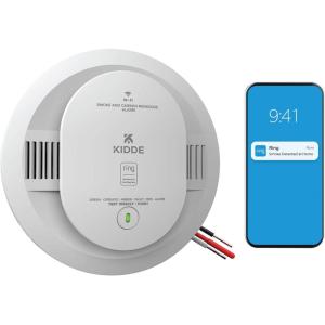 imageKidde Smart Smoke Detector Ring App Enabled for RealTime Notifications WireFree Interconnectivity AA Battery PoweredSmoke  Carbon Monoxide Detector