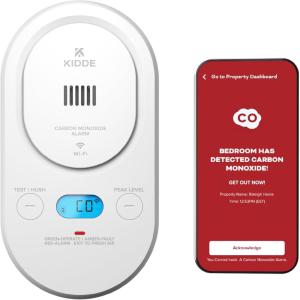image:imageKidde Smart Carbon Monoxide Detector Plugin with AA Battery Backup RealTime Notifications 24 GHz WiFi Enabled Rotating Plug 85 dB Alarm 5th Edition COPDW