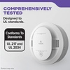 image:imageKidde Smoke and Carbon Monoxide Detector AA BatteryPowered WireFree Interconnect Voice Alerts LED Status Light 85 dB Alarm 5inches 30CUDRVRFAA BatteryPowered